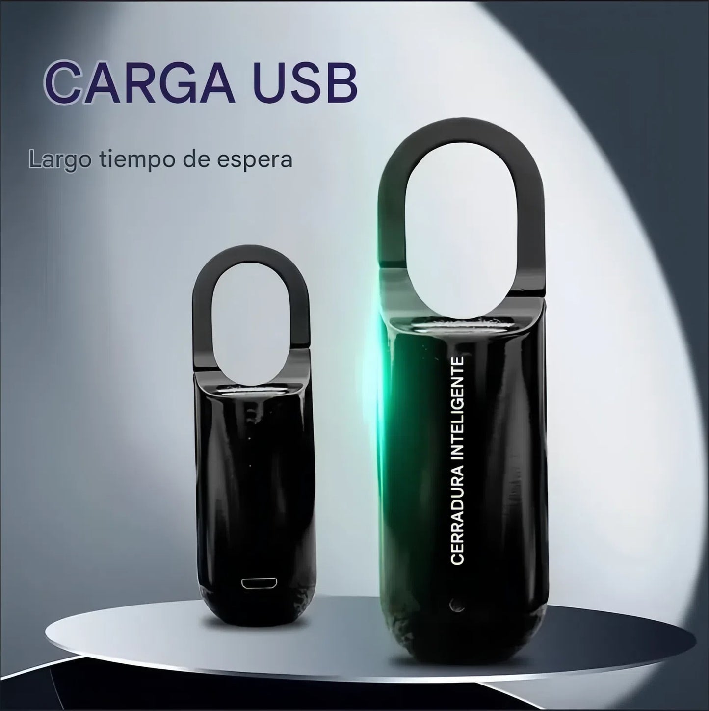 Mini Candado Inteligente con Huella Dactilar 🔒 | Cerradura Biométrica USB Recargable para Gimnasio, Casillero y Mochilas